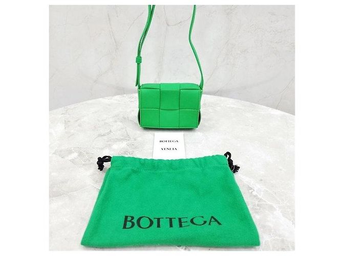 Bottega Veneta Mini borsa Cassette Intrecciato verde - vista 7