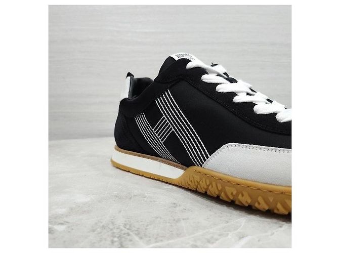 Sneakers Hermès in pelle nera uomo - vista 7
