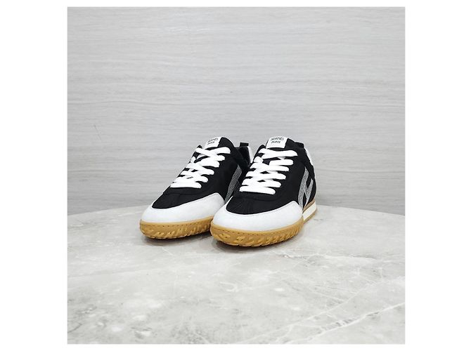Sneakers Hermès in pelle nera uomo - vista 9