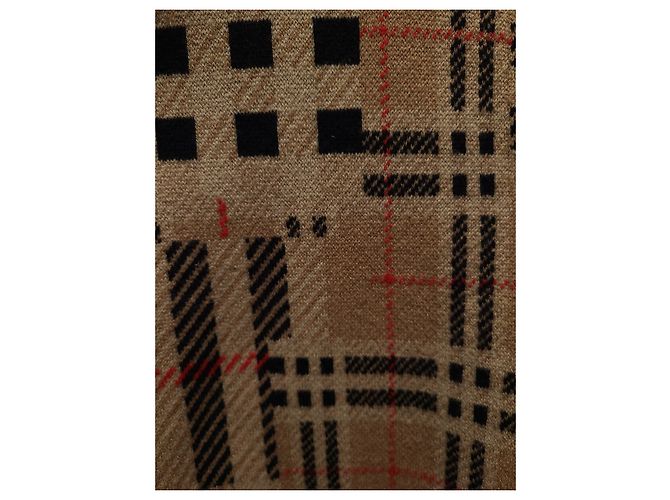 Burberry Camel Archive Oversized Kaschmir-Cardigan mit Jacquard-Karo - Ansicht 3