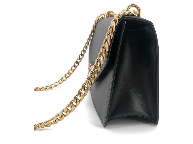 Prada Borsa a tracolla a busta con catena in Saffiano - vista 4