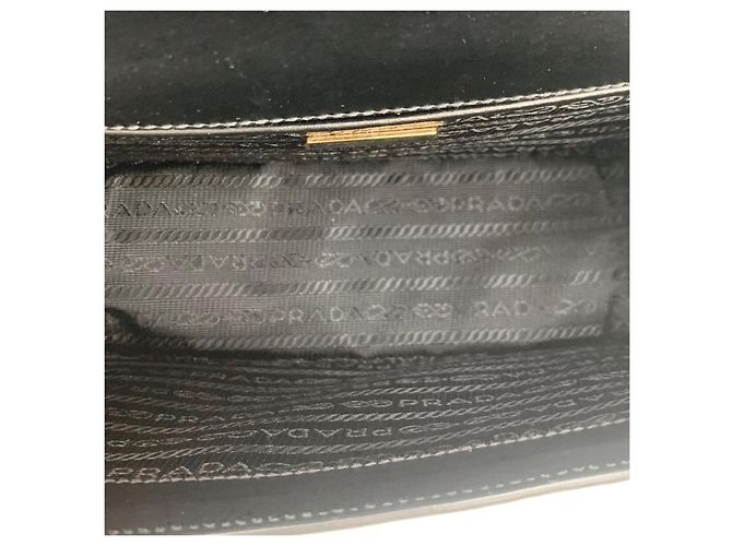 Prada Borsa a tracolla a busta con catena in Saffiano - vista 7