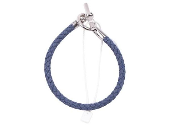 Bracciale Hermès Glenan H Jean Blu Denim - vista 11
