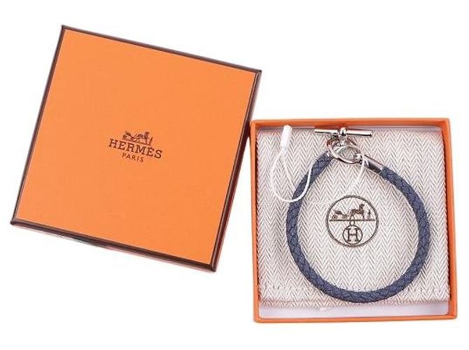 Bracciale Hermès Glenan H Jean Blu Denim - vista 7