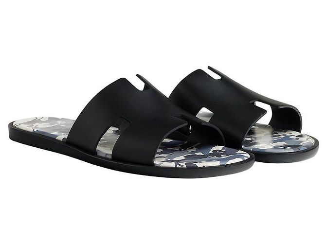 Sandali Hermès Izmir in pelle nera - vista 2