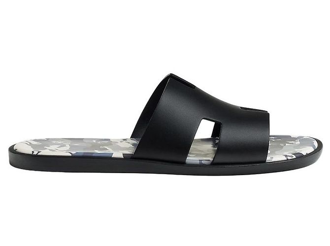 Sandali Hermès Izmir in pelle nera - vista 4