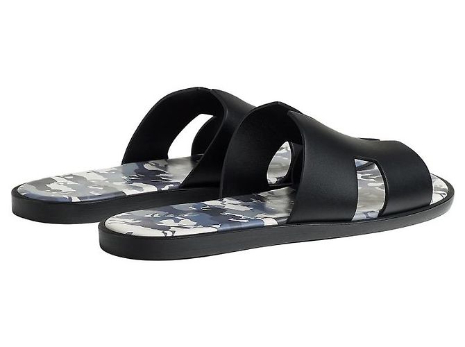 Sandali Hermès Izmir in pelle nera - vista 5