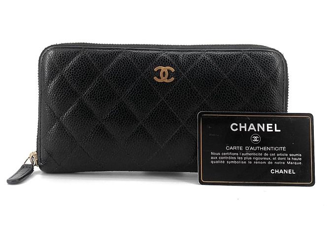 Chanel Caviar Gold-Zip Long Wallet - Ansicht 8