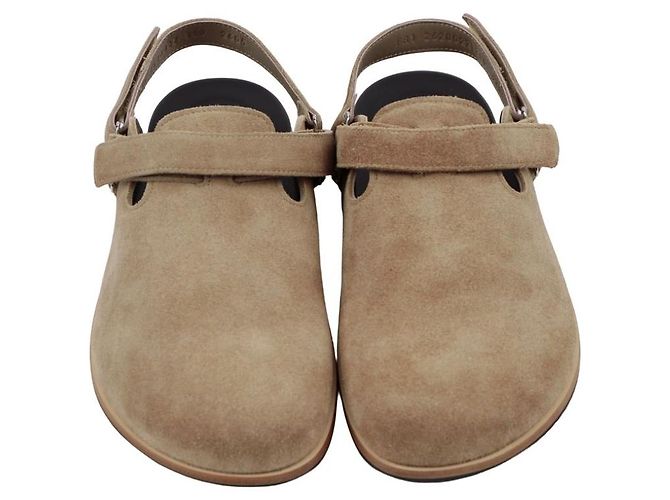 Mule Hermès Noon in scamosciato beige - vista 10