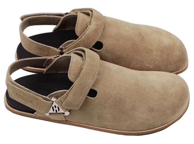 Mule Hermès Noon in scamosciato beige - vista 12