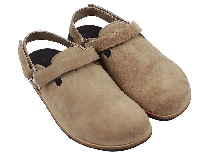 Mule Hermès Noon in scamosciato beige - vista 9