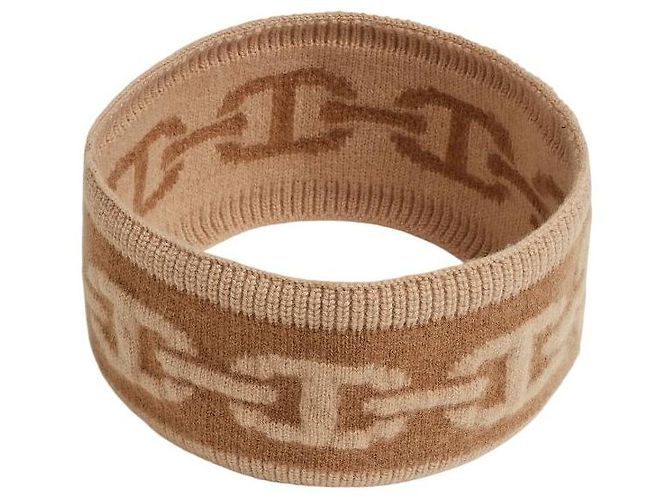 Hermès Honesty Stirnband Kaschmir Chtaigne Biscuit - Ansicht 2