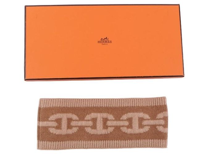 Hermès Honesty Stirnband Kaschmir Chtaigne Biscuit - Ansicht 8