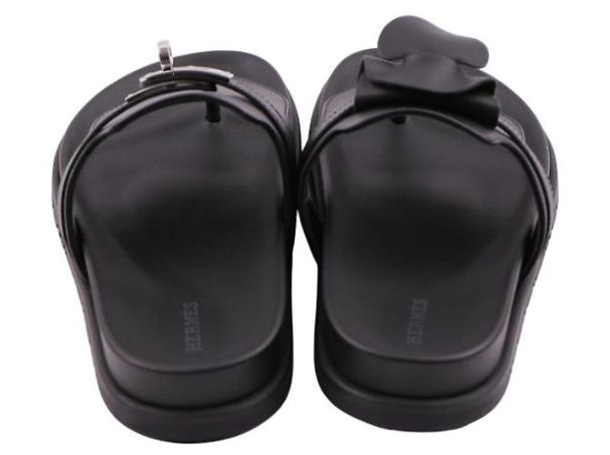 Sandali Hermès Empire in pelle nera - vista 12