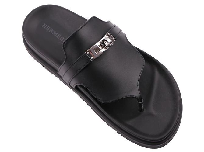 Sandali Hermès Empire in pelle nera - vista 13
