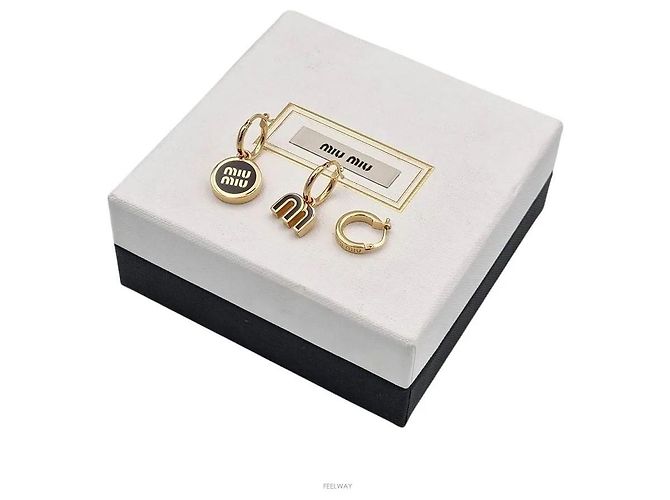 Miu Miu Set di orecchini placcati in oro - vista 5