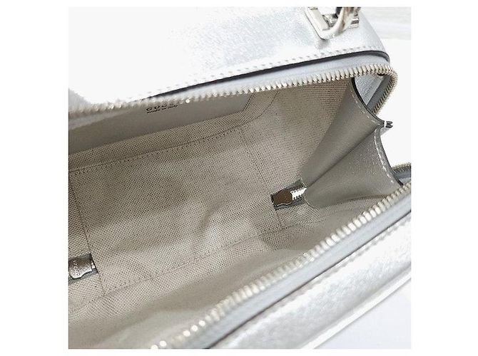 Gucci Borsa Blondie Mini Top Handle Argento Metallizzato - vista 8