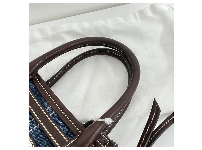 Mini Borsa Prada Denim Blu - vista 5