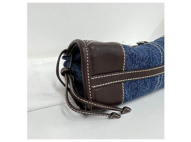 Mini Borsa Prada Denim Blu - vista 6