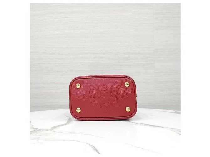 Prada Borsa a Tracolla Tote Double Panier in Saffiano - vista 8