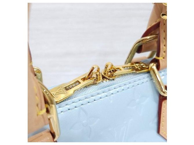 Louis Vuitton Borsa a tracolla Remix Monogram Vernis Alma BB Sky - vista 5