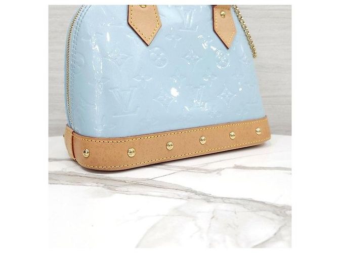Louis Vuitton Borsa a tracolla Remix Monogram Vernis Alma BB Sky - vista 6