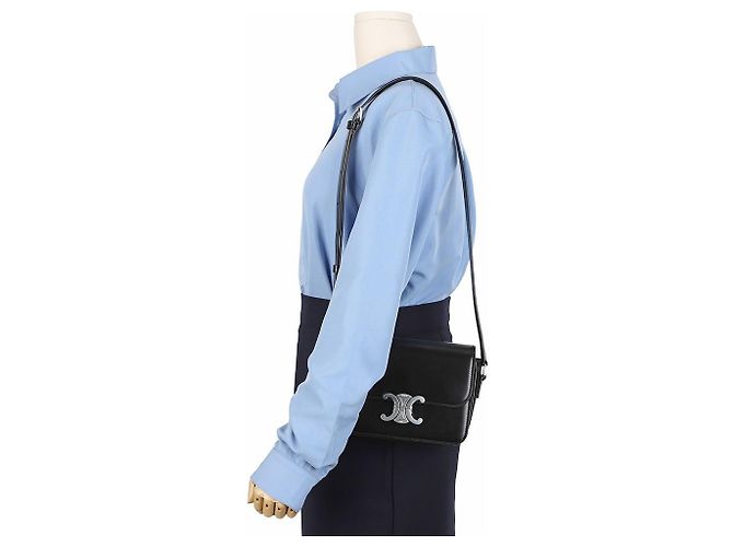 Céline Borsa a tracolla Triomphe Thin Shoulder Crossbody Bag - vista 12