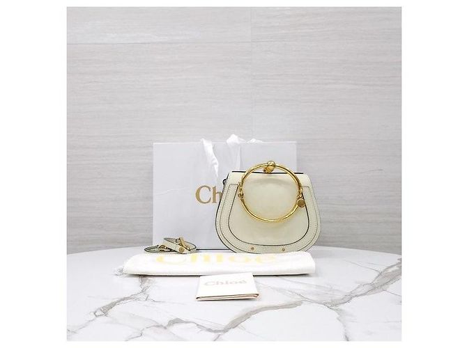 Chloé Borsa Bracciale Nile Small White Cream - vista 10