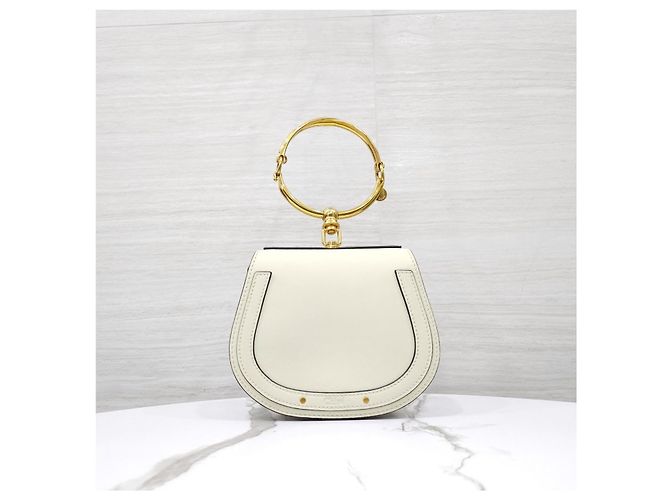 Chloé Borsa Bracciale Nile Small White Cream - vista 15