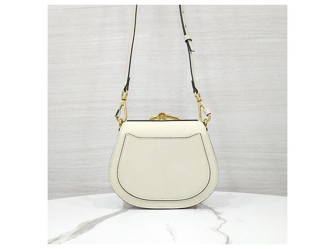 Chloé Borsa Bracciale Nile Small White Cream - vista 3