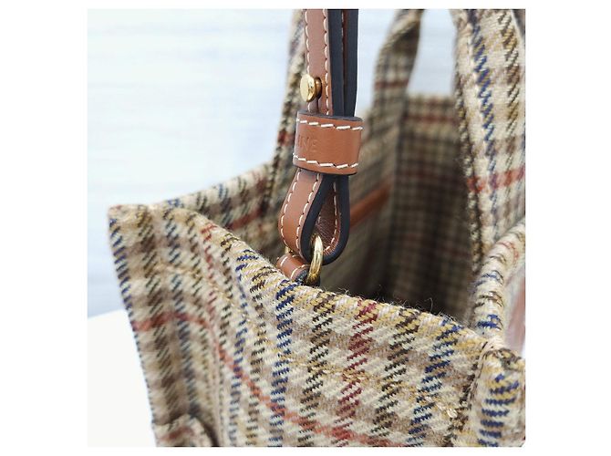 Céline Pequena Mala de Ombro Triomphe Check - vista 14