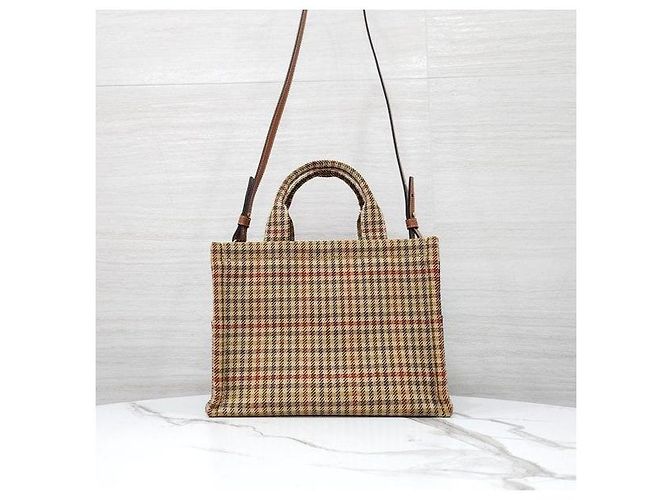 Céline Pequena Mala de Ombro Triomphe Check - vista 3