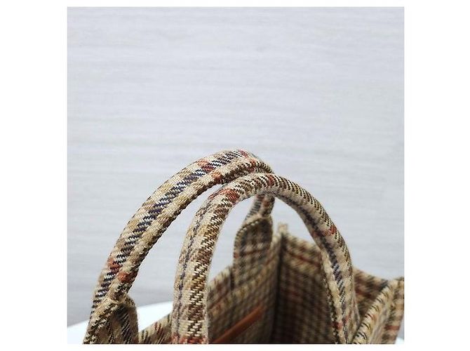 Céline Pequena Mala de Ombro Triomphe Check - vista 6