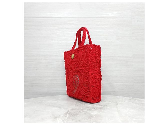 Dolce & Gabbana Borsa shopper Cordonetto Small in crochet - vista 11
