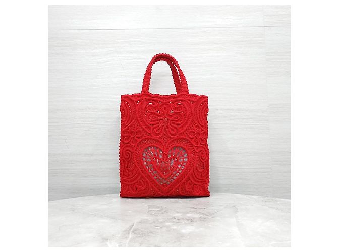 Dolce & Gabbana Borsa shopper Cordonetto Small in crochet - vista 12