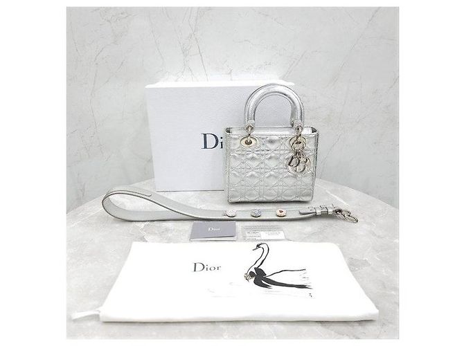 Borsa Lady Dior Small Argento - vista 10