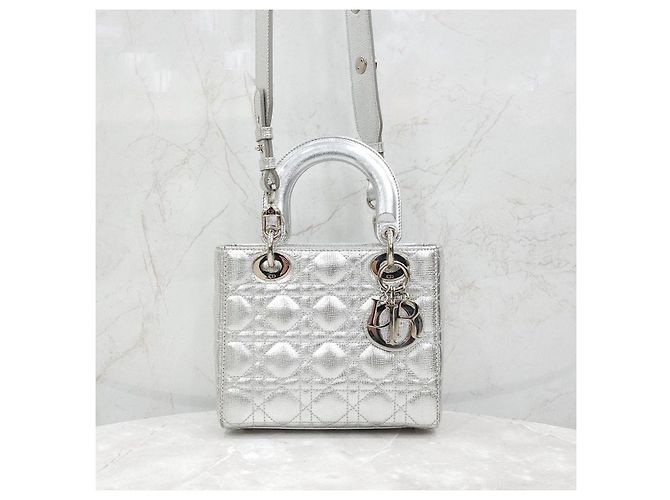 Borsa Lady Dior Small Argento - vista 11