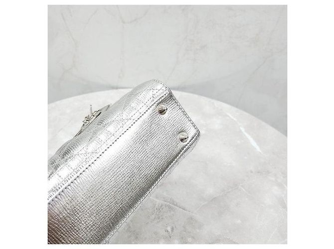 Borsa Lady Dior Small Argento - vista 7