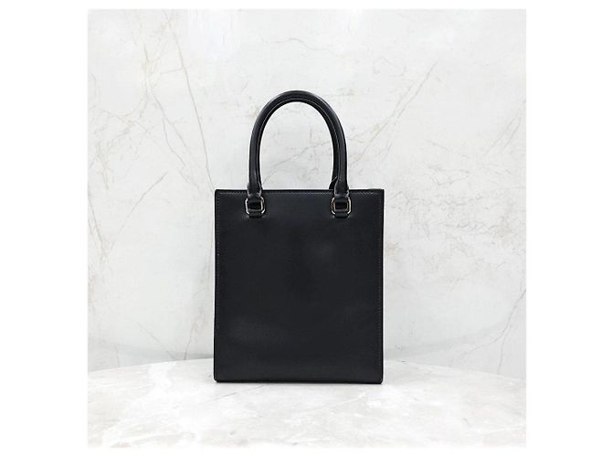 Prada Leder-Tote Bag mit geprägtem Dreieckslogo - Ansicht 10
