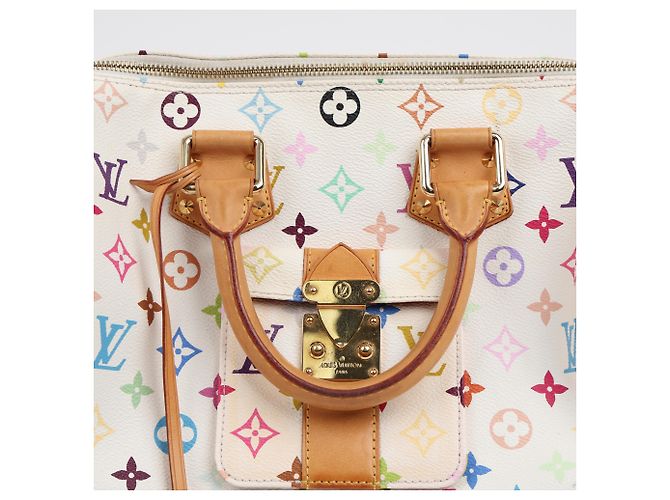 Louis Vuitton Borsa Tote Speedy Monogram Multi Canvas White - vista 16