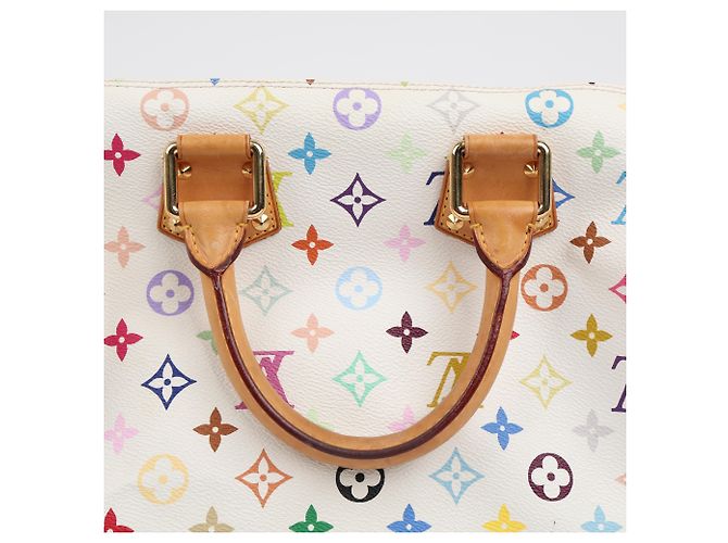 Louis Vuitton Borsa Tote Speedy Monogram Multi Canvas White - vista 17