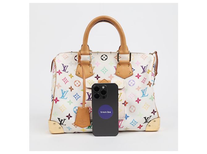 Louis Vuitton Borsa Tote Speedy Monogram Multi Canvas White - vista 19