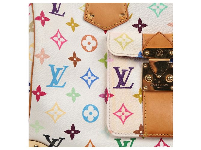 Louis Vuitton Borsa Tote Speedy Monogram Multi Canvas White - vista 4