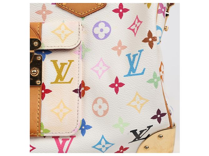 Louis Vuitton Borsa Tote Speedy Monogram Multi Canvas White - vista 5