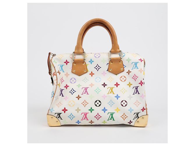 Louis Vuitton Borsa Tote Speedy Monogram Multi Canvas White - vista 6