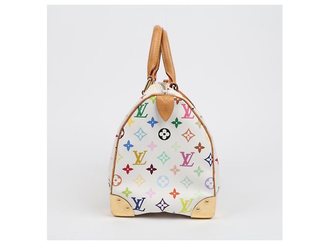 Louis Vuitton Borsa Tote Speedy Monogram Multi Canvas White - vista 9