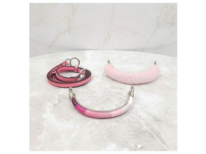 Fendi Peekaboo Pink Shearling Mini - vista 10