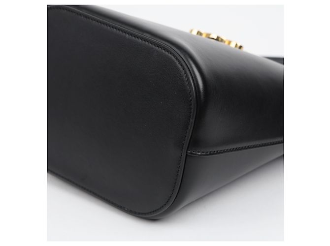 Céline Picca Borsa Louise in Vitello Liscio Nero - vista 10
