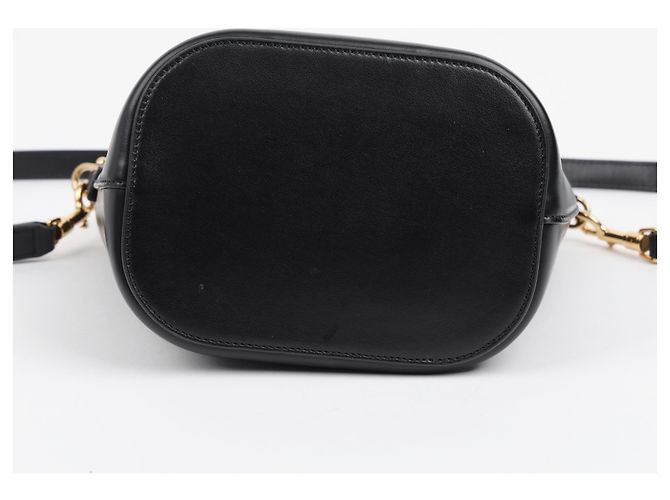 Céline Picca Borsa Louise in Vitello Liscio Nero - vista 8