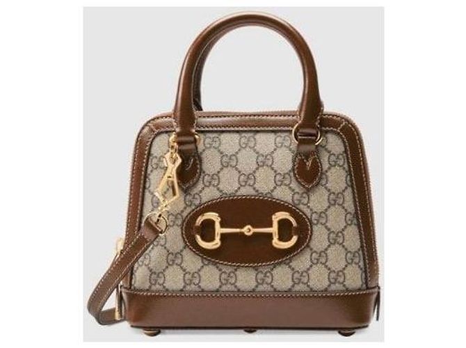 Gucci Mini borsa a tracolla con manico marrone - vista 10